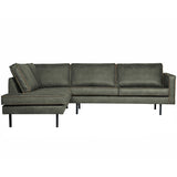RODEO CORNER SOFA LEFT ECO LEATHER ARMY