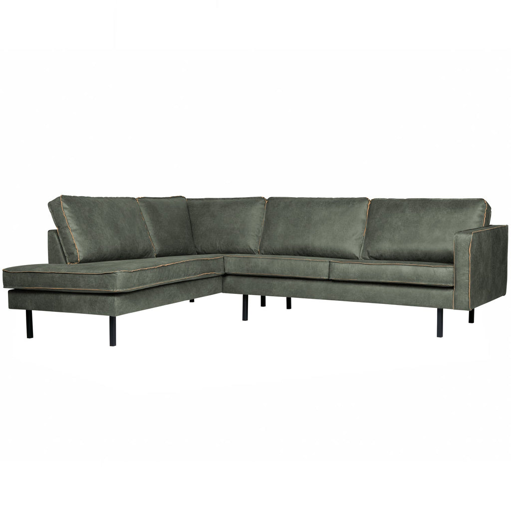 RODEO CORNER SOFA LEFT ECO LEATHER ARMY