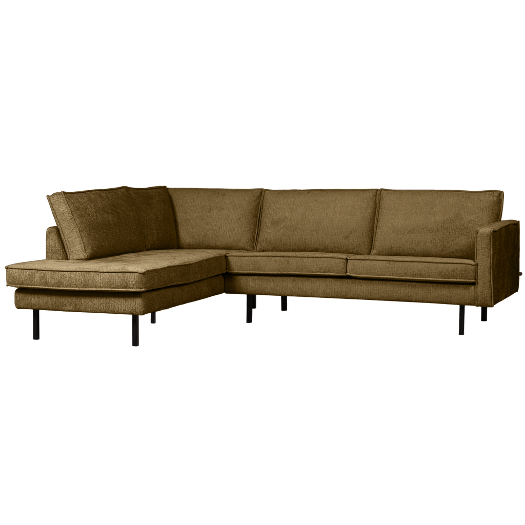 RODEO CORNER SOFA LEFT STRUCTURE VELVET BRASS
