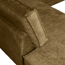 Laden Sie das Bild in den Galerie-Viewer, RODEO CORNER SOFA LEFT STRUCTURE VELVET BRASS