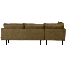 Laden Sie das Bild in den Galerie-Viewer, RODEO CORNER SOFA LEFT STRUCTURE VELVET BRASS