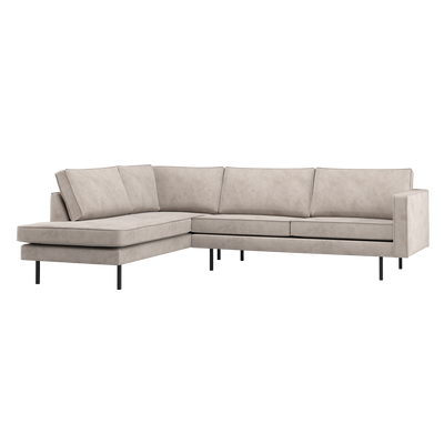 RODEO CORNER SOFA LEFT RIB FABRIC ECRU