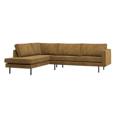 RODEO CORNER SOFA LEFT RIB FABRIC HONEY YELLOW