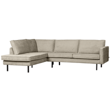 Laden Sie das Bild in den Galerie-Viewer, RODEO CORNER SOFA LEFT STRUCTURE VELVET WHEATFIELD