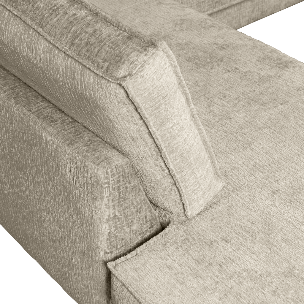 RODEO CORNER SOFA LEFT STRUCTURE VELVET WHEATFIELD