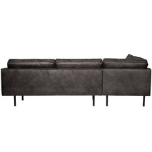 Laden Sie das Bild in den Galerie-Viewer, RODEO CORNER SOFA LEFT ECO LEATHER BLACK