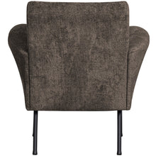 Cargar imagen en el visor de la galería, MUSE ARMCHAIR COARSE WOVEN FABRIC GREY/BROWN