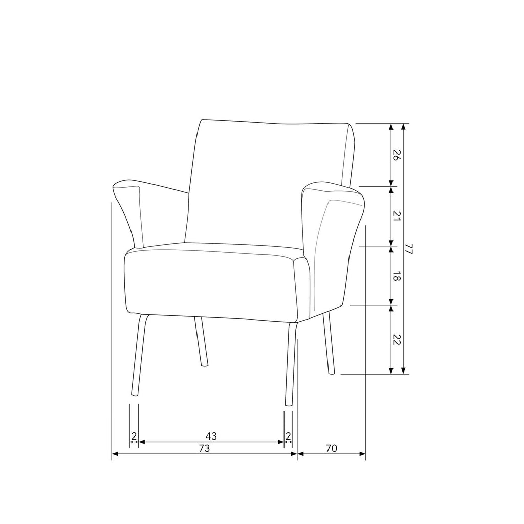 MUSE ARMCHAIR COARSE WOVEN FABRIC NATURAL
