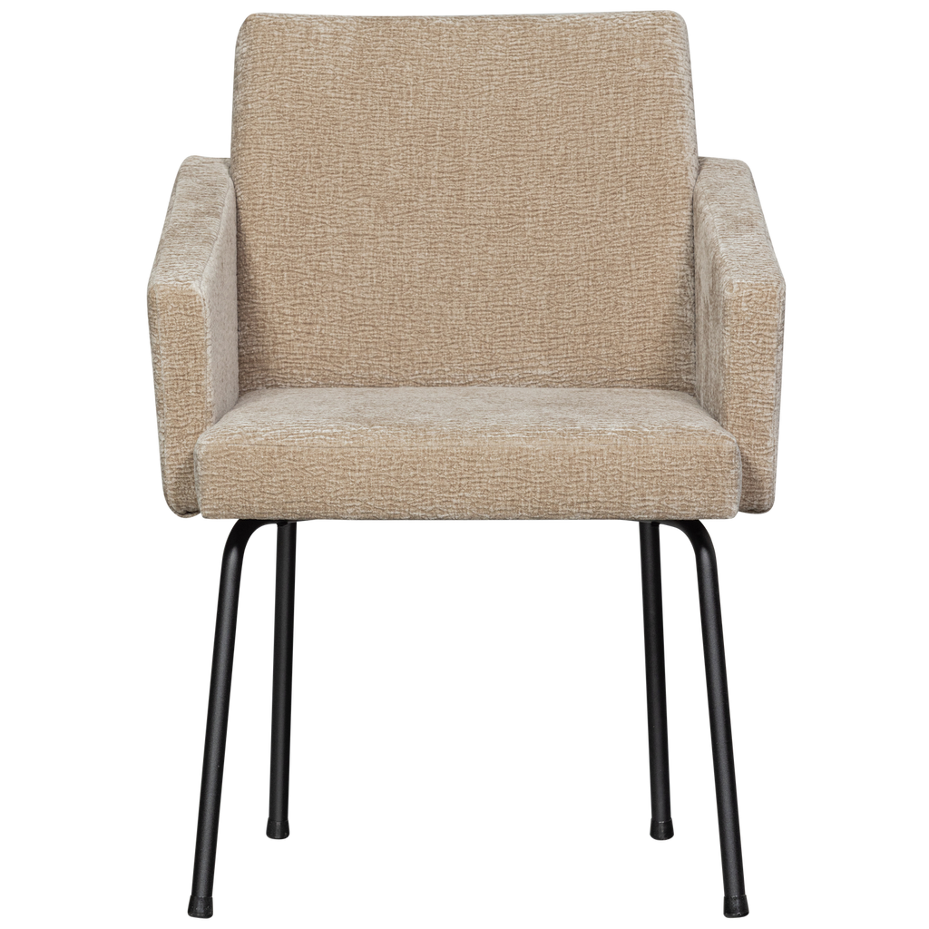 MOUNT DINING CHAIR WITH ARMREST 3D CHENILLE SAND