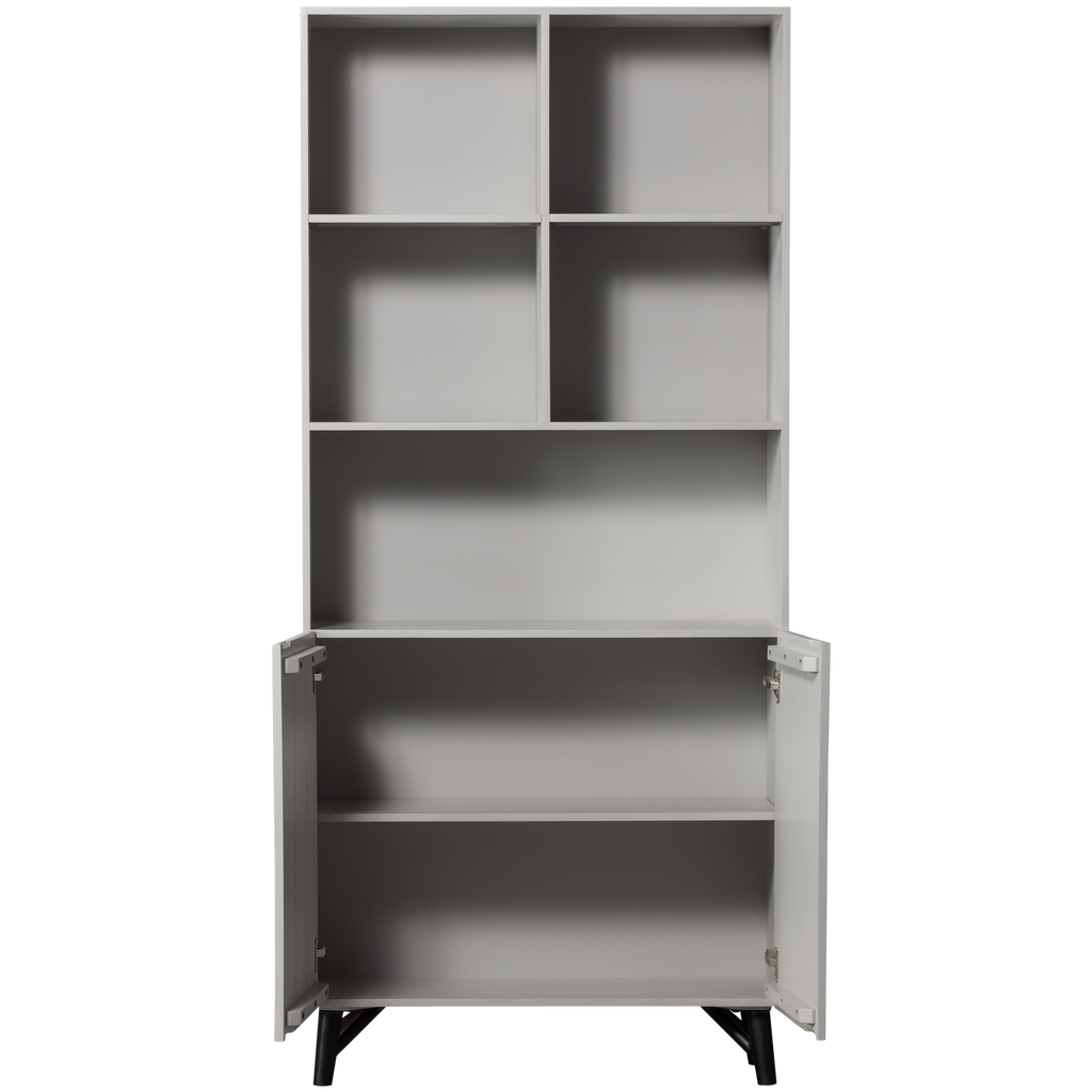 CARVED ORGANIC 2-DOORS CABINET MANGO WOOD MIST