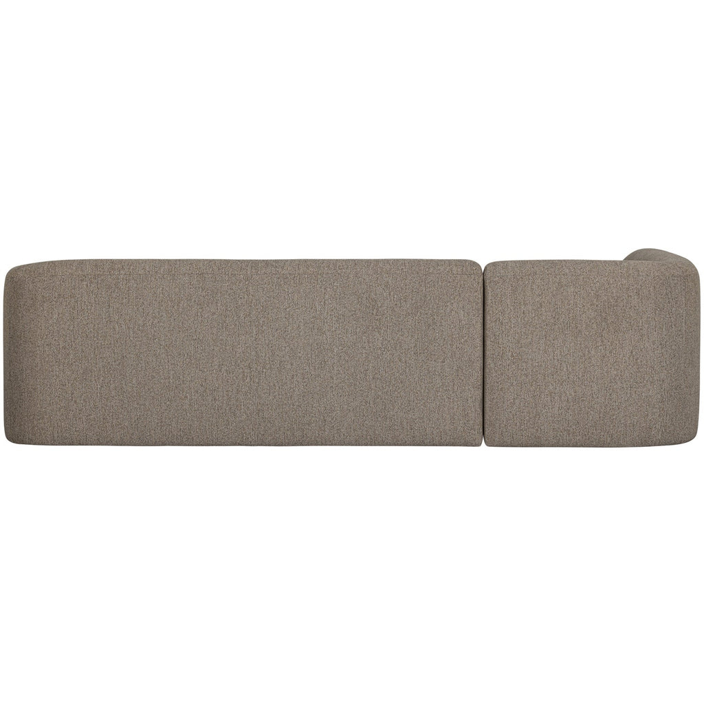 SLOPING CORNER SOFA LEFT LIGHT BROWN MELANGE