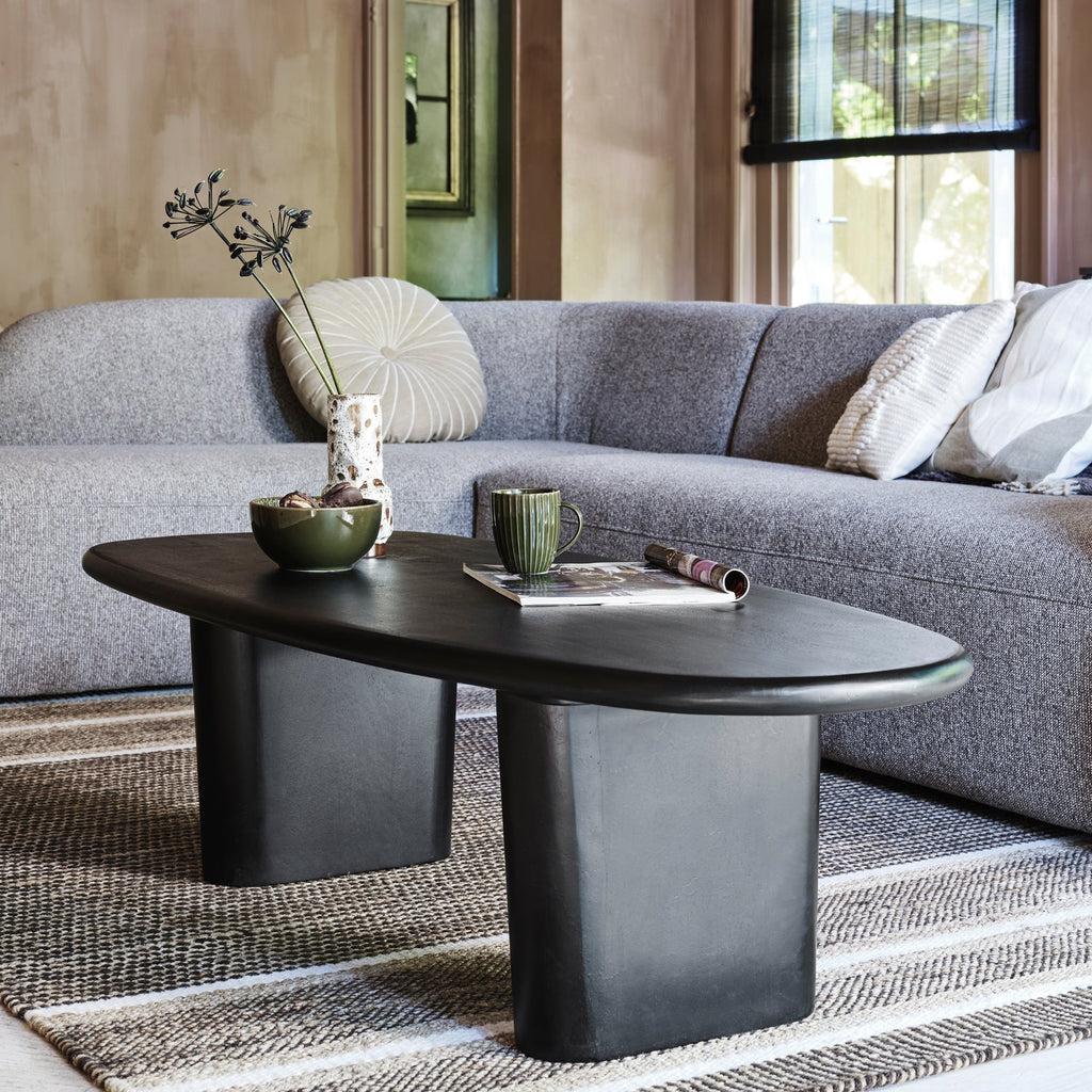 SLOPING CORNER SOFA LEFT LIGHT BROWN MELANGE