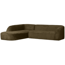 Laden Sie das Bild in den Galerie-Viewer, SLOPING CORNER SOFA LEFT STRUCTURE VELVET BONSAI