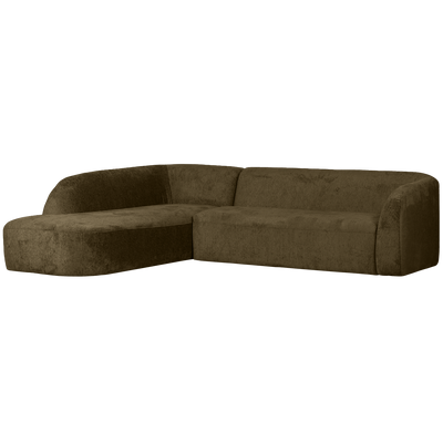 SLOPING CORNER SOFA LEFT STRUCTURE VELVET BONSAI