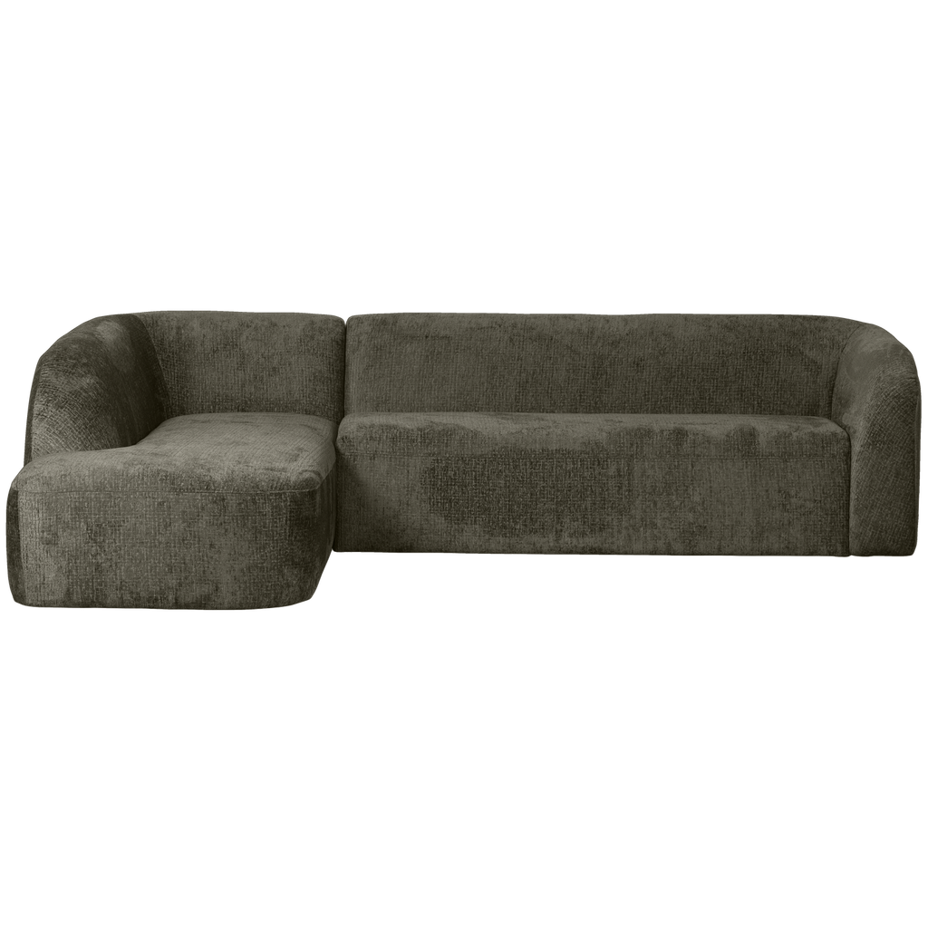 SLOPING CORNER SOFA LEFT STRUCTURE VELVET FROST
