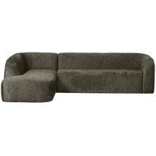 Laden Sie das Bild in den Galerie-Viewer, SLOPING CORNER SOFA LEFT STRUCTURE VELVET FROST