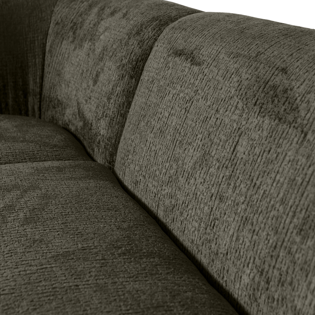 SLOPING CORNER SOFA LEFT STRUCTURE VELVET FROST