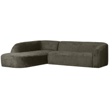 Laden Sie das Bild in den Galerie-Viewer, SLOPING CORNER SOFA LEFT STRUCTURE VELVET FROST