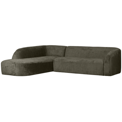 SLOPING CORNER SOFA LEFT STRUCTURE VELVET FROST