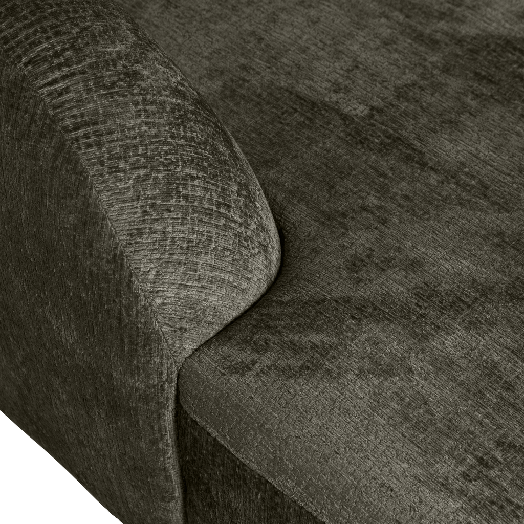 SLOPING CORNER SOFA LEFT STRUCTURE VELVET FROST