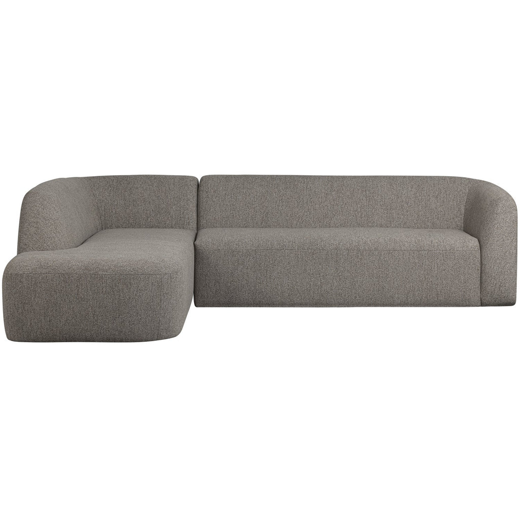 SLOPING CORNER SOFA LEFT GREY MELANGE