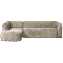 Laden Sie das Bild in den Galerie-Viewer, SLOPING CORNER SOFA LEFT STRUCTURE VELVET WHEATFIELD