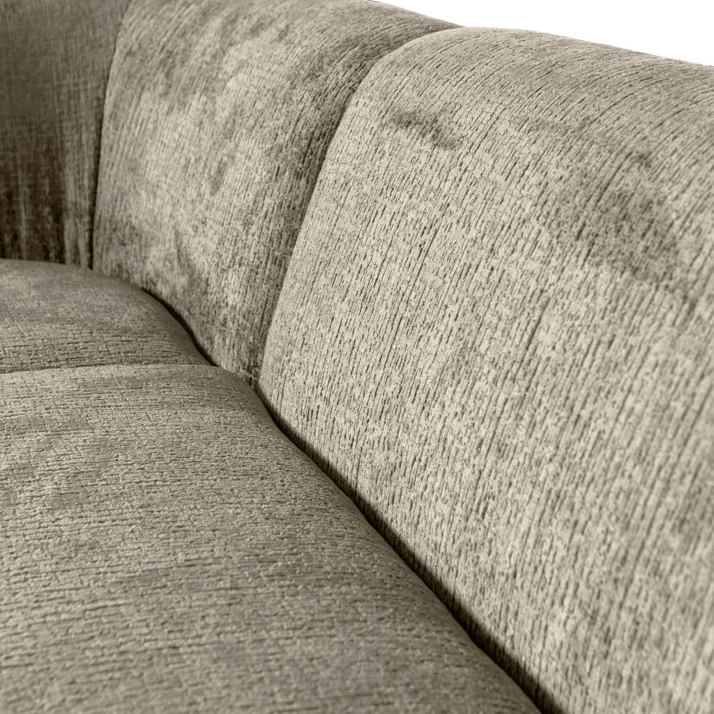 SLOPING CORNER SOFA LEFT STRUCTURE VELVET WHEATFIELD