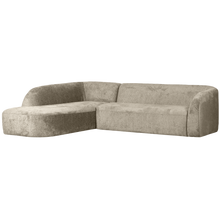 Laden Sie das Bild in den Galerie-Viewer, SLOPING CORNER SOFA LEFT STRUCTURE VELVET WHEATFIELD