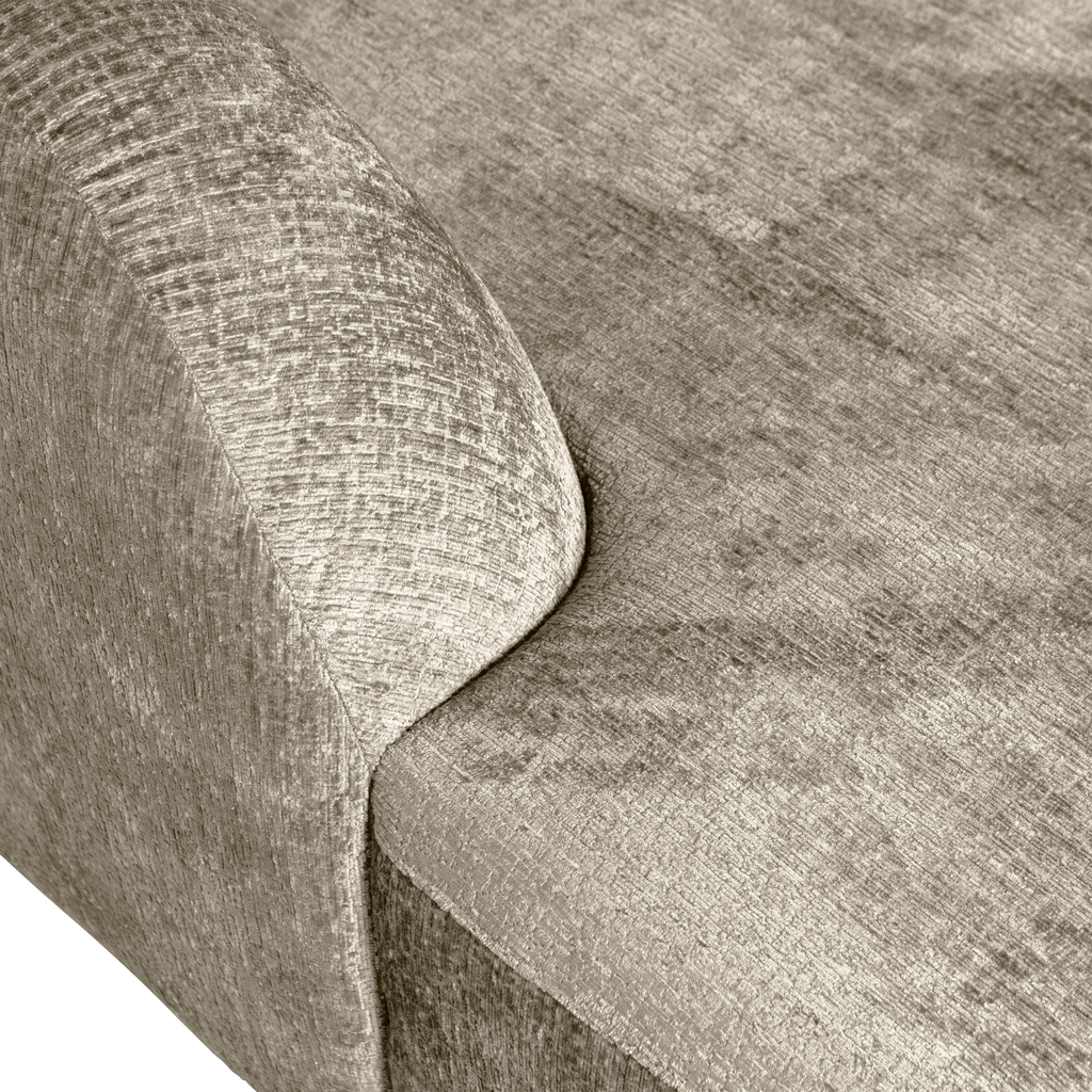 SLOPING CORNER SOFA LEFT STRUCTURE VELVET WHEATFIELD