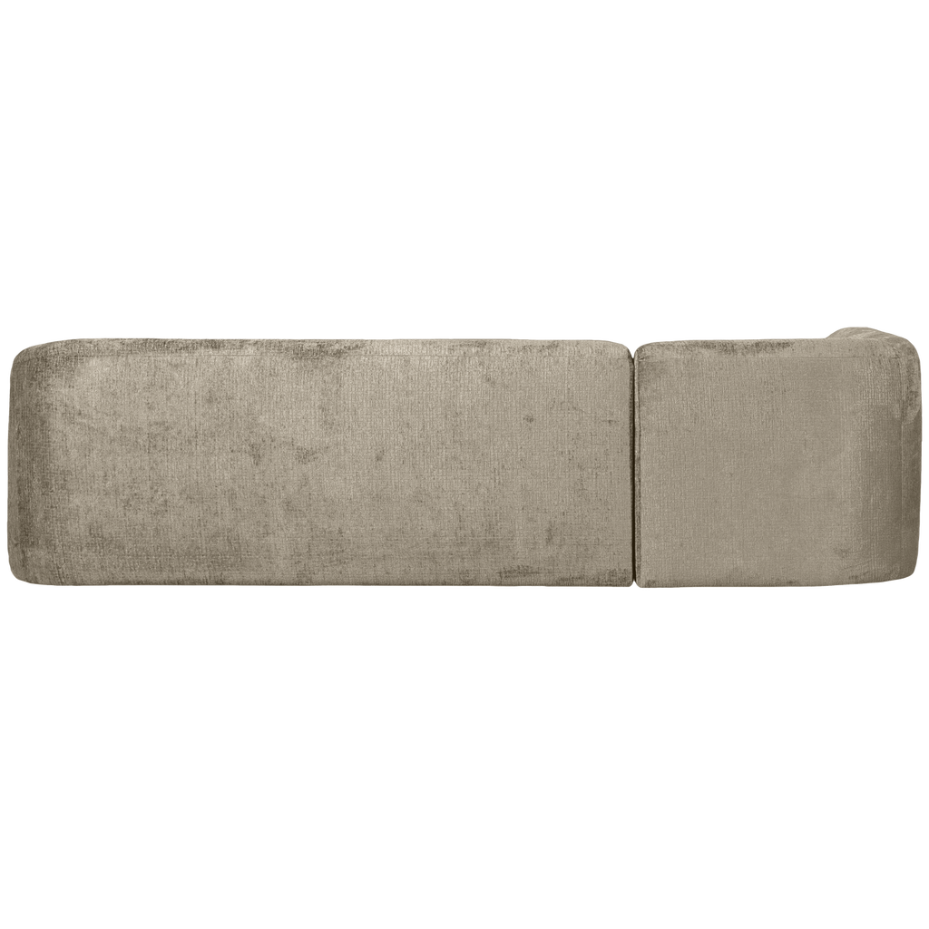 SLOPING CORNER SOFA LEFT STRUCTURE VELVET WHEATFIELD