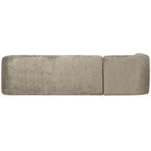 Laden Sie das Bild in den Galerie-Viewer, SLOPING CORNER SOFA LEFT STRUCTURE VELVET WHEATFIELD