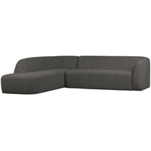 Laden Sie das Bild in den Galerie-Viewer, SLOPING CORNER SOFA LEFT GREY/BLACK MELANGE