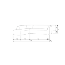 Charger l'image dans la galerie, SLOPING CORNER SOFA LEFT OFF WHITE MELANGE