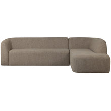 Laden Sie das Bild in den Galerie-Viewer, SLOPING CORNER SOFA RIGHT LIGHT BROWN MELANGE