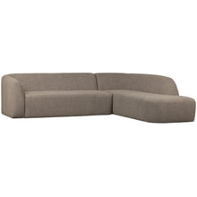 Laden Sie das Bild in den Galerie-Viewer, SLOPING CORNER SOFA RIGHT LIGHT BROWN MELANGE