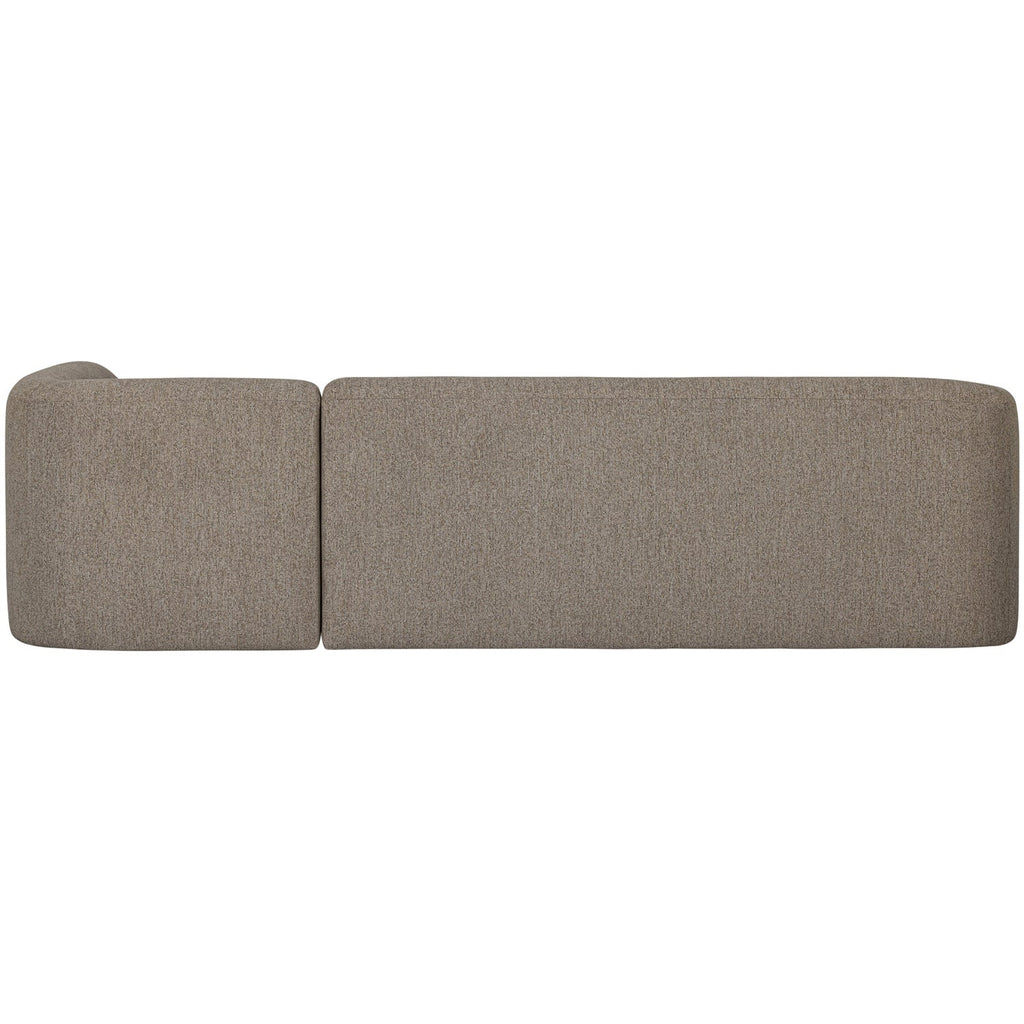 SLOPING CORNER SOFA RIGHT LIGHT BROWN MELANGE