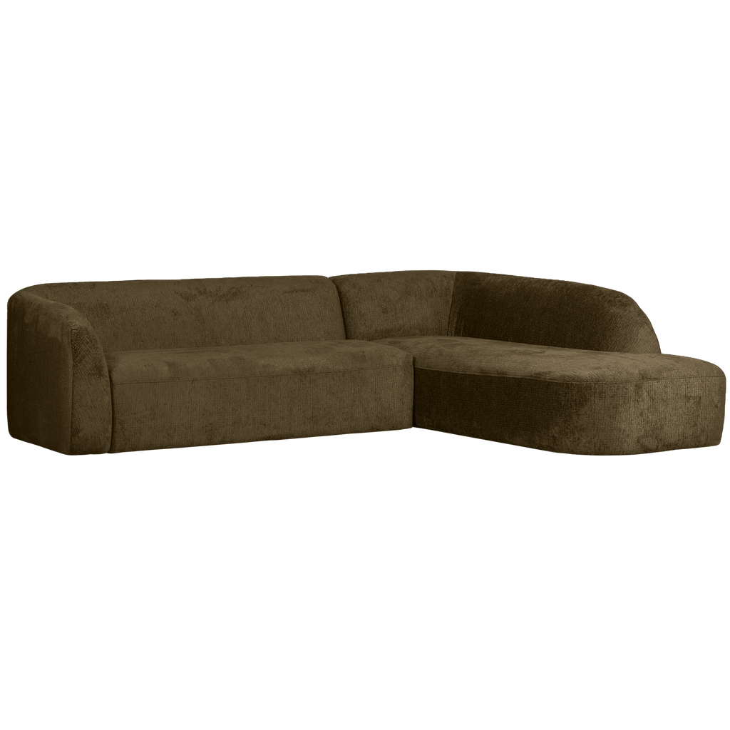 SLOPING CORNER SOFA RIGHT STRUCTURE VELVET BONSAI