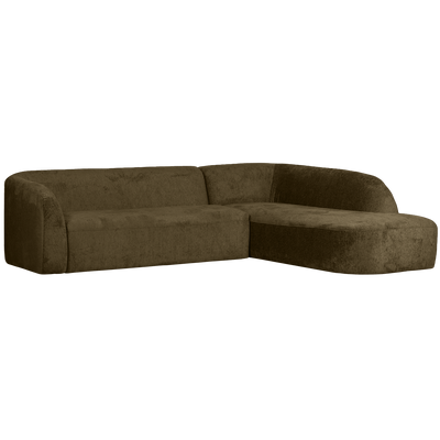 SLOPING CORNER SOFA RIGHT STRUCTURE VELVET BONSAI