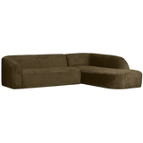 SLOPING CORNER SOFA RIGHT STRUCTURE VELVET BONSAI