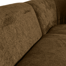 Laden Sie das Bild in den Galerie-Viewer, SLOPING CORNER SOFA RIGHT STRUCTURE VELVET BRASS