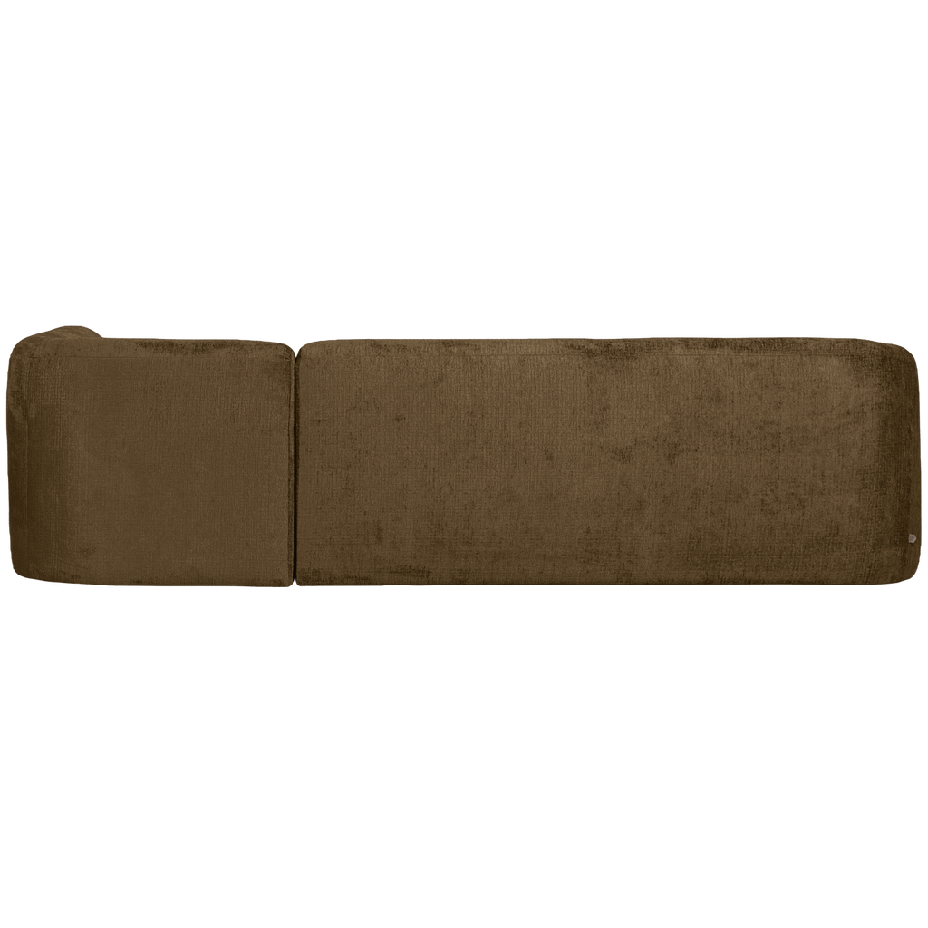 SLOPING CORNER SOFA RIGHT STRUCTURE VELVET BRASS
