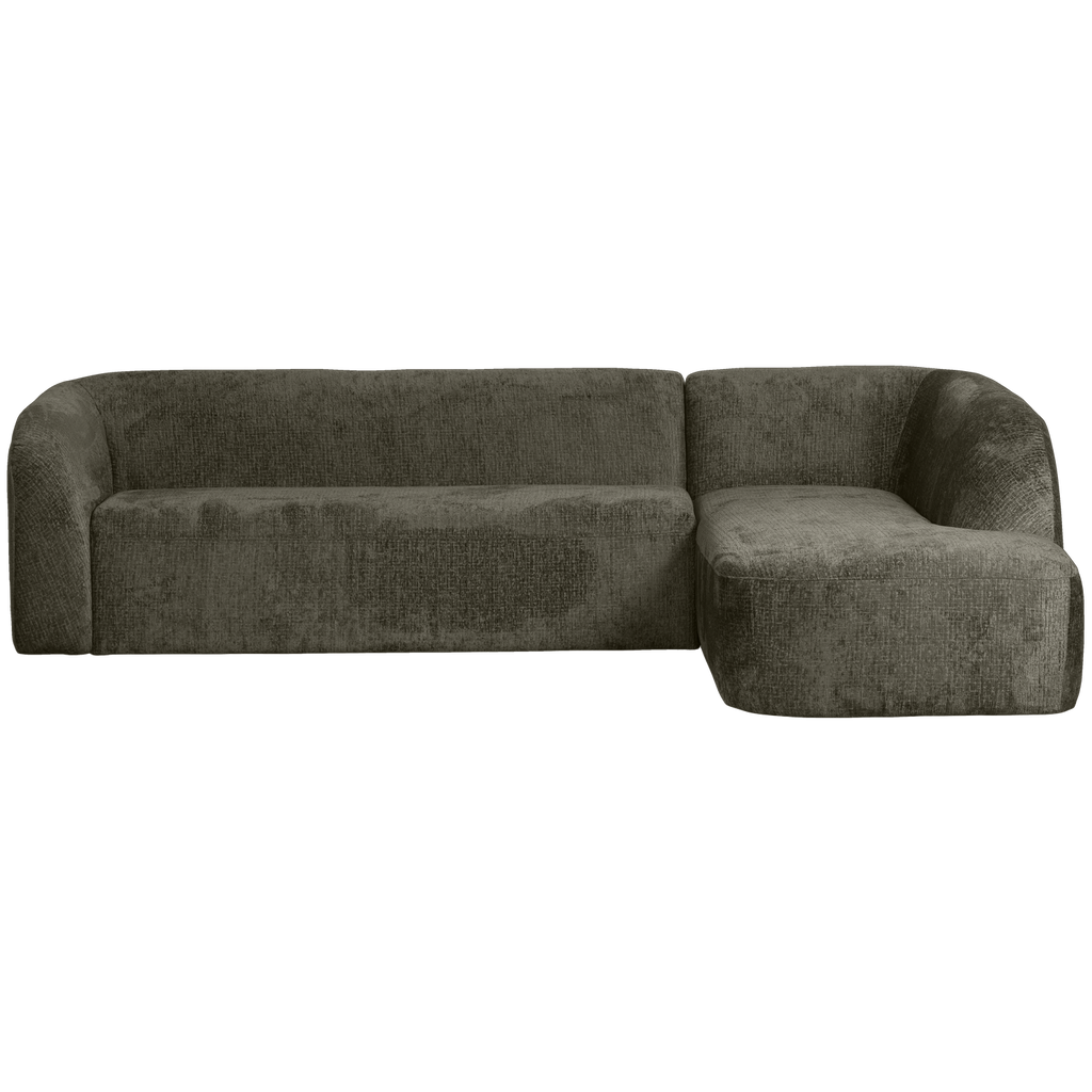 SLOPING CORNER SOFA RIGHT STRUCTURE VELVET FROST