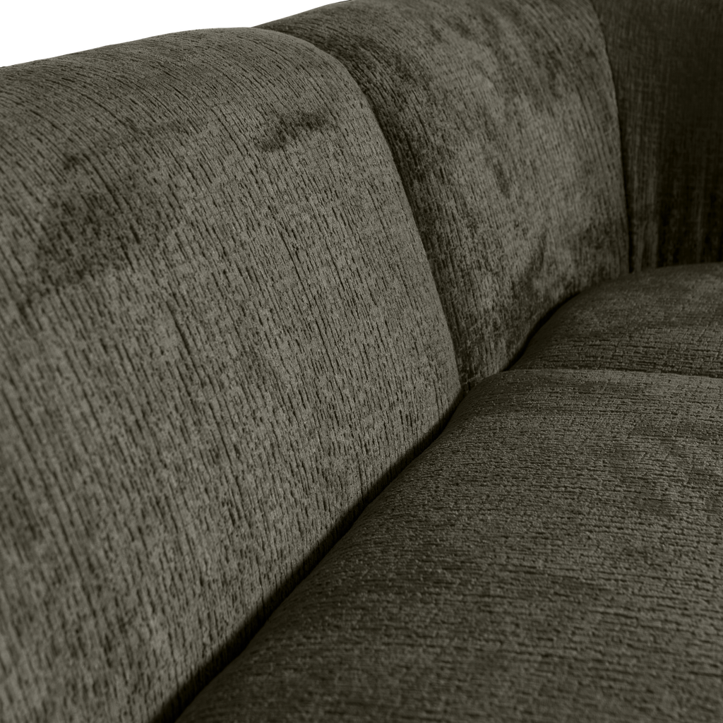 SLOPING CORNER SOFA RIGHT STRUCTURE VELVET FROST