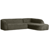 SLOPING CORNER SOFA RIGHT STRUCTURE VELVET FROST