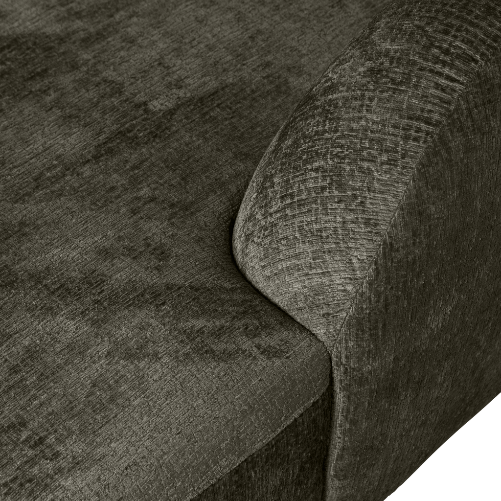 SLOPING CORNER SOFA RIGHT STRUCTURE VELVET FROST