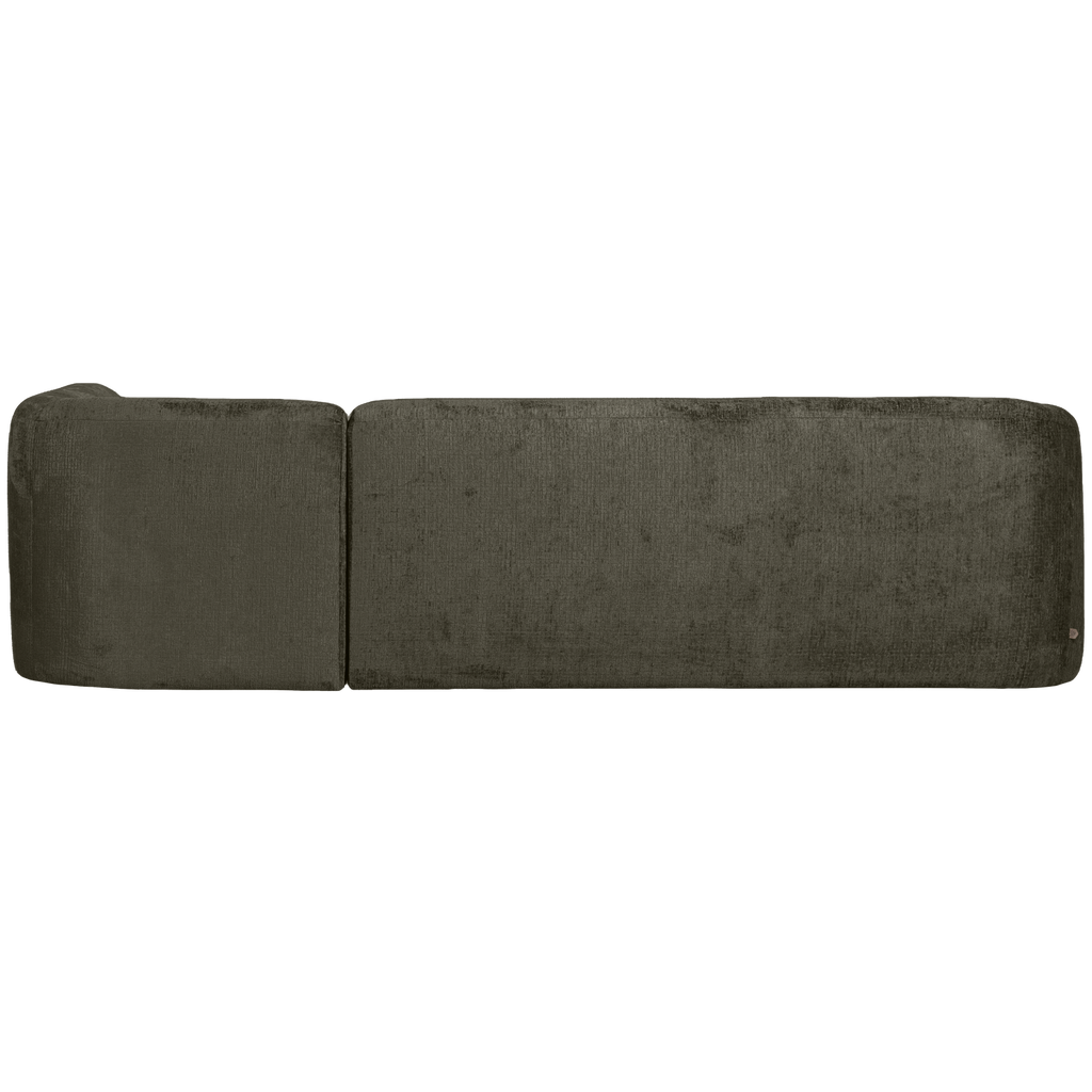 SLOPING CORNER SOFA RIGHT STRUCTURE VELVET FROST