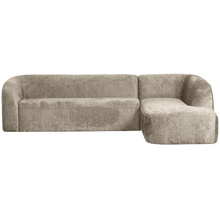 Load image into Gallery viewer, SLOPING CORNER SOFA RIGHT STRUCTURE VELVET WHEATFIELD