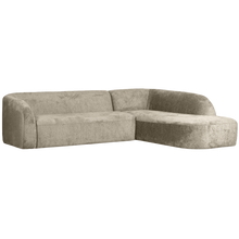 Load image into Gallery viewer, SLOPING CORNER SOFA RIGHT STRUCTURE VELVET WHEATFIELD