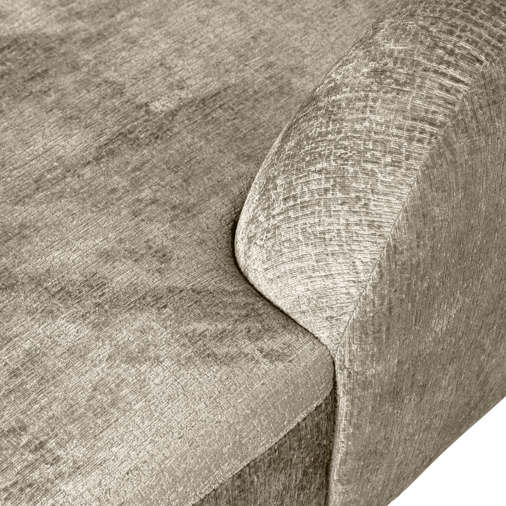 SLOPING CORNER SOFA RIGHT STRUCTURE VELVET WHEATFIELD