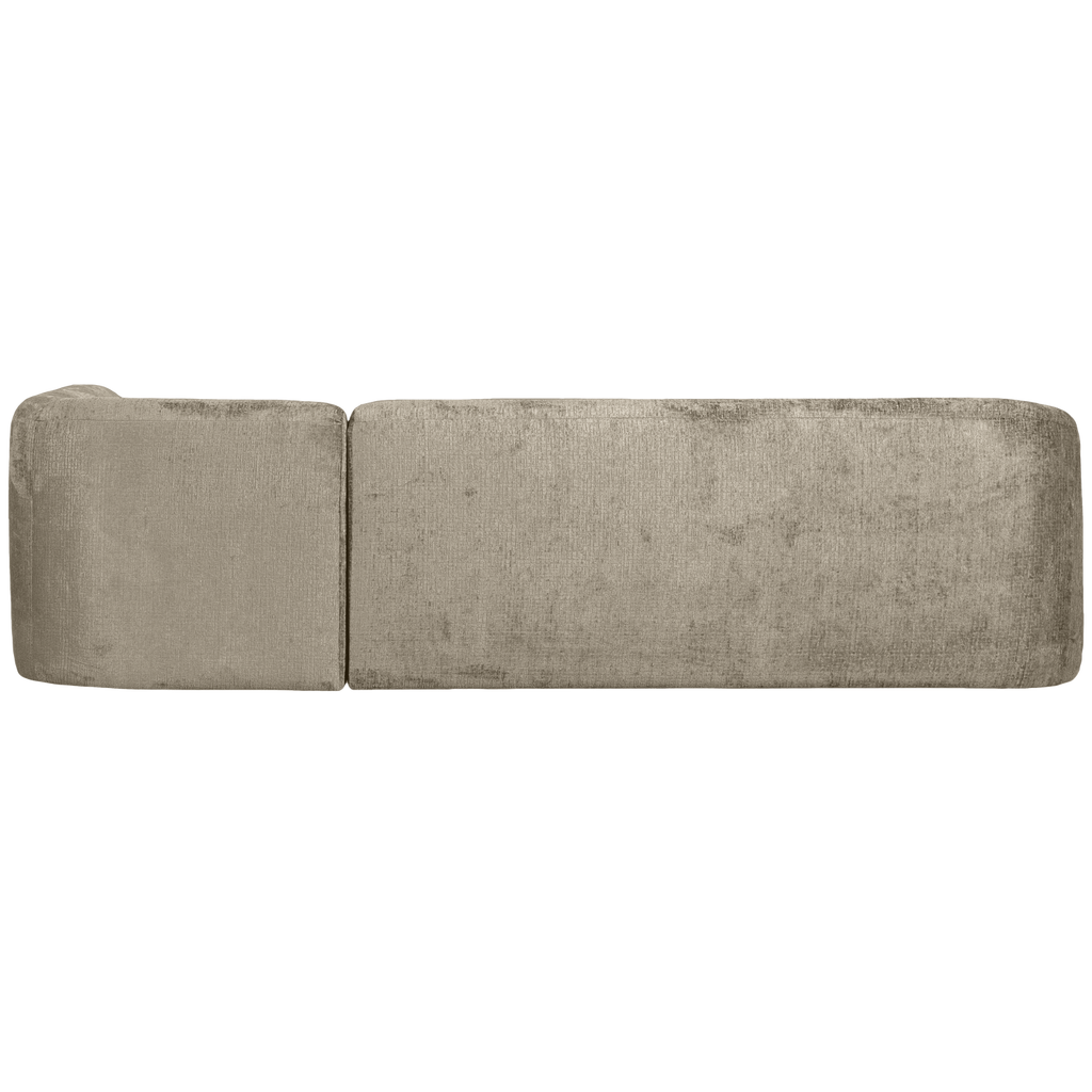SLOPING CORNER SOFA RIGHT STRUCTURE VELVET WHEATFIELD